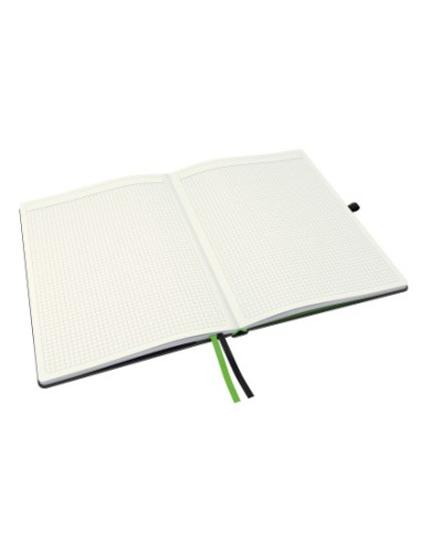 Cuaderno con gomilla leitz complete tapa dura din a4 80 hojas cuadro 5 mm color negro