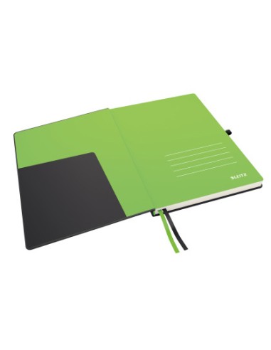 Cuaderno con gomilla leitz complete tapa dura din a4 80 hojas cuadro 5 mm color negro
