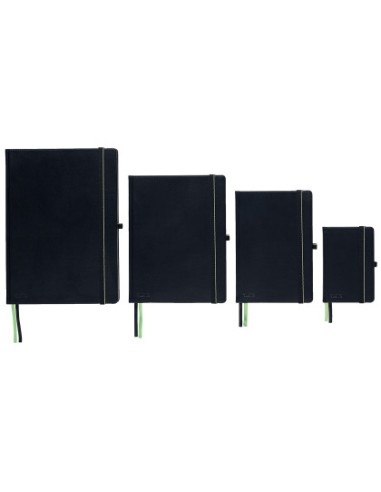 Cuaderno con gomilla leitz complete tapa dura din a4 80 hojas cuadro 5 mm color negro
