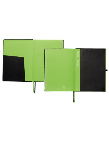 Cuaderno con gomilla leitz complete tapa dura din a4 80 hojas cuadro 5 mm color negro