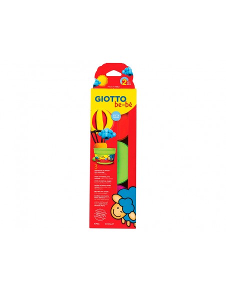 Pasta para modelar giotto bebe pack 3 colores surtidos dermatologicamente testada Pasta para modelar giotto bebe pack 3 colores surtidos dermatologicamente testada