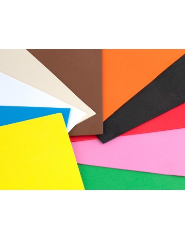 Goma eva liderpapel 50x70cm 60g m2 espesor 15mm colores surtidos