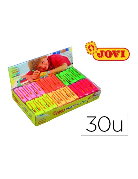 Plastilina jovi 70f tamano pequeno caja de 30 unidades colores fluorescentes surtidos Plastilina jovi 70f tamano pequeno caja de 30 unidades colores fluorescentes surtidos