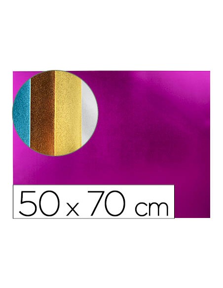 Goma eva liderpapel 50x70 cm espesor 2 mm metalizada rosa