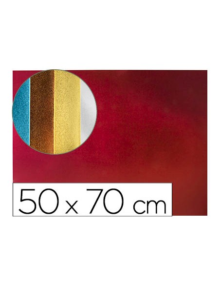 Goma eva liderpapel 50x70 cm espesor 2 mm metalizada rojo