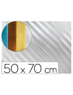 Goma eva liderpapel 50x70 cm espesor 2 mm metalizada plata