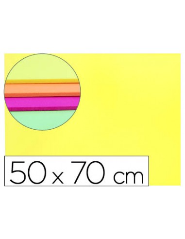 Goma eva liderpapel 50x70cm 60g m2 espesor 2mm fluor amarillo