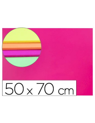 Goma eva liderpapel 50x70cm 60g m2 espesor 2mm fluor rosa