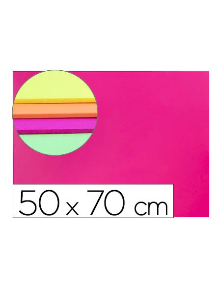 Goma eva liderpapel 50x70cm 60g m2 espesor 2mm fluor rosa