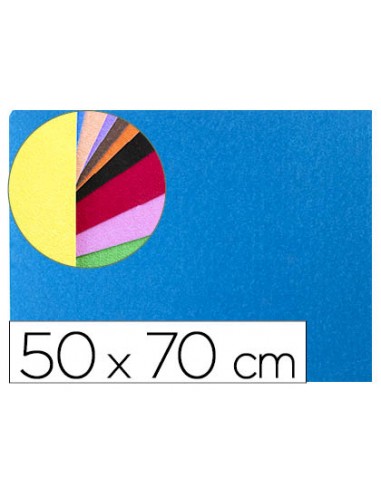 Goma eva liderpapel 50x70cm 60g m2 espesor 2mm textura toalla azul