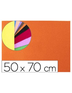 Goma eva liderpapel 50x70cm 60g m2 espesor 2mm textura toalla naranja
