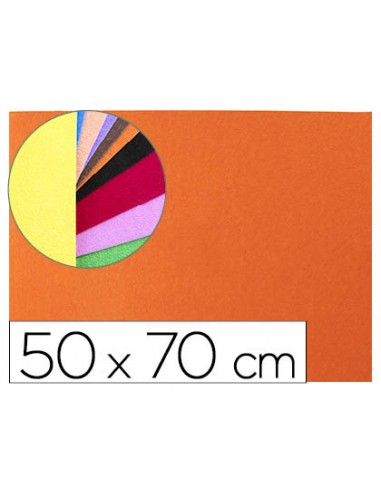 Goma eva liderpapel 50x70cm 60g m2 espesor 2mm textura toalla naranja