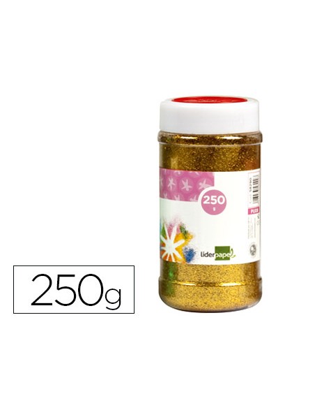 Purpurina liderpapel fantasia color oro metalizado bote de 250 gr