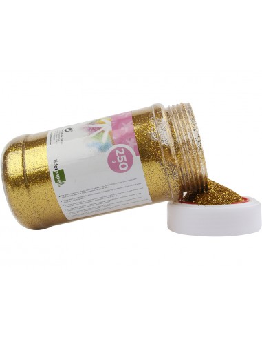 Purpurina liderpapel fantasia color oro metalizado bote de 250 gr