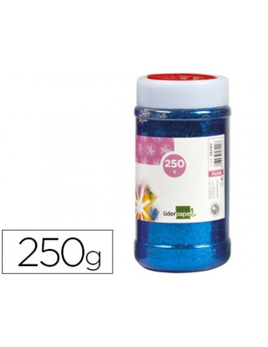 Purpurina liderpapel fantasia color azul metalizado bote de 250 gr