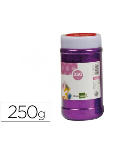 Purpurina liderpapel fantasia color violeta metalizado bote de 250 gr