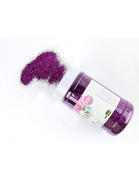 Purpurina liderpapel fantasia color violeta metalizado bote de 250 gr