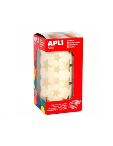 Gomets apli estrella oro rollo de 2360 unidades