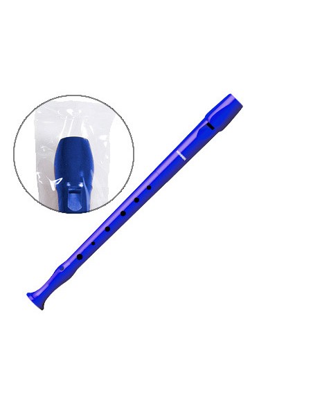 Flauta hohner 9508 color azul funda verde y transparente