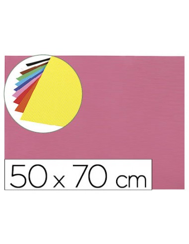 Goma eva ondulada liderpapel 50x70cm 22mm de espesor rosa