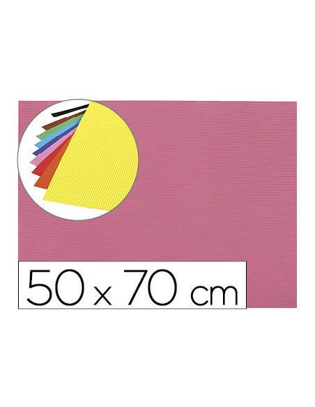 Goma eva ondulada liderpapel 50x70cm 22mm de espesor rosa