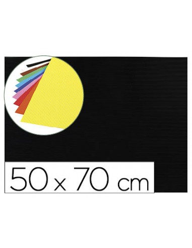 Goma eva ondulada liderpapel 50x70cm 22mm de espesor negro