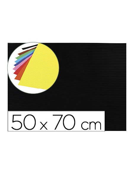 Goma eva ondulada liderpapel 50x70cm 22mm de espesor negro