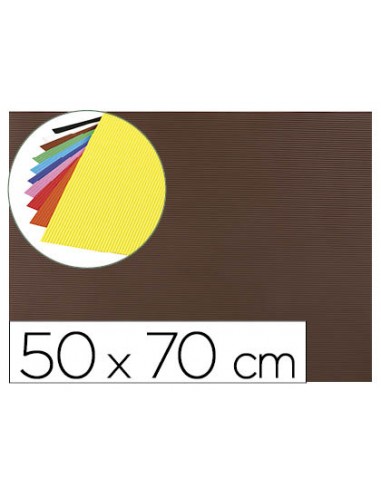 Goma eva ondulada liderpapel 50x70cm 22mm de espesor marron