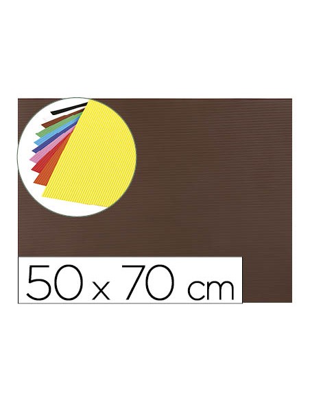 Goma eva ondulada liderpapel 50x70cm 22mm de espesor marron