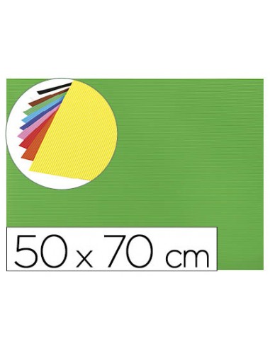 Goma eva ondulada liderpapel 50x70cm 22mm de espesor verde