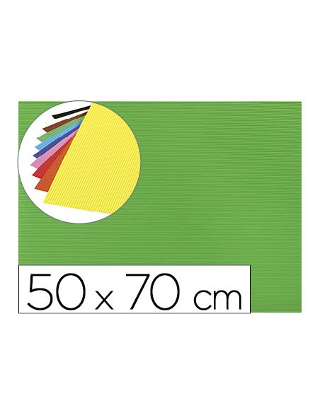 Goma eva ondulada liderpapel 50x70cm 22mm de espesor verde