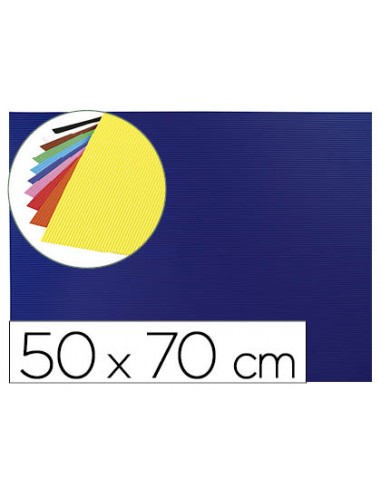 Goma eva ondulada liderpapel 50x70cm 22mm de espesor azul oscuro