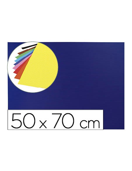Goma eva ondulada liderpapel 50x70cm 22mm de espesor azul oscuro