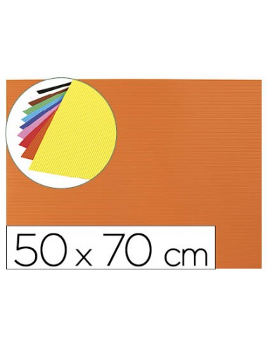 Goma eva ondulada liderpapel 50x70cm 22mm de espesor naranja