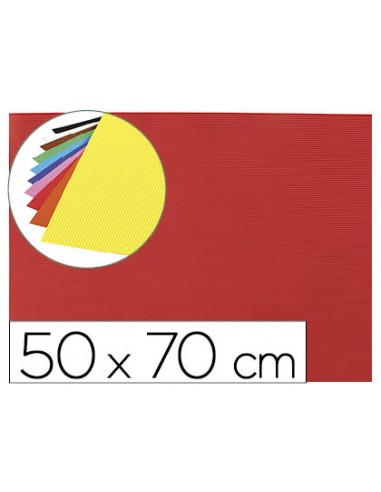 Goma eva ondulada liderpapel 50x70cm 22mm de espesor rojo