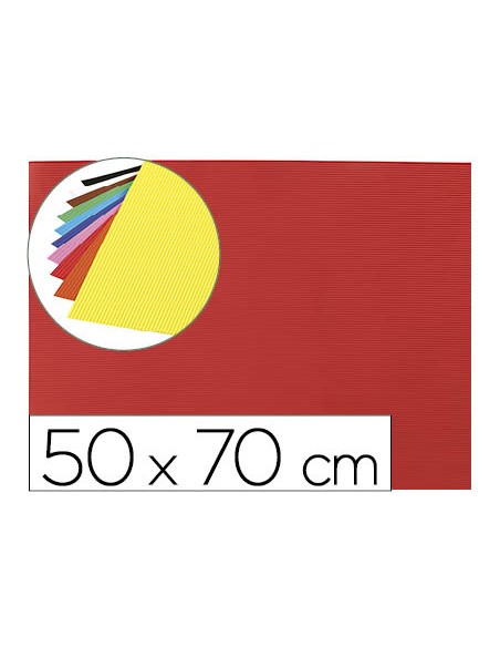 Goma eva ondulada liderpapel 50x70cm 22mm de espesor rojo