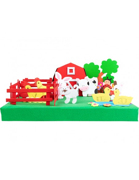 Goma eva ondulada liderpapel 50x70cm 22mm de espesor rojo