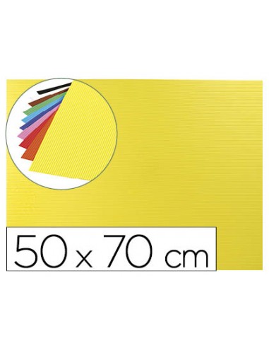 Goma eva ondulada liderpapel 50x70cm 22mm de espesor amarillo