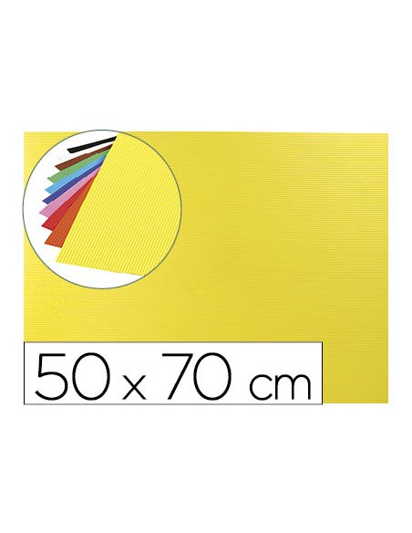 Goma eva ondulada liderpapel 50x70cm 22mm de espesor amarillo