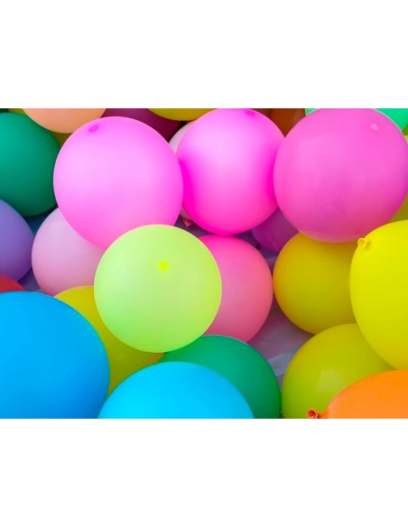 Globos fluorescentes bolsa de 15 unidades colores surtidos