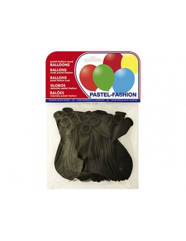 Globos pastel negro bolsa de 20 unidades