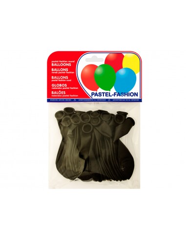 Globos pastel negro bolsa de 20 unidades