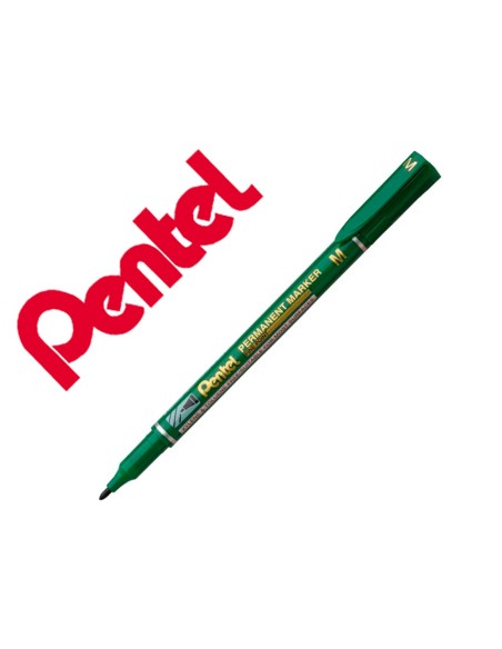 Marcador pentel permanente nm470 ponta grossa de 24 mm cor verde