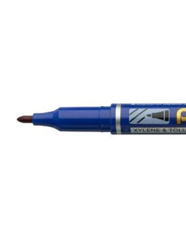 Marcador pentel permanente nm470 ponta grossa de 24 mm cor azul