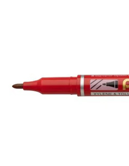 Marcador pentel permanente nm470 ponta grossa de 24 mm cor vermelho
