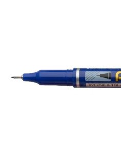 Marcador pentel permanente nfs410 ponta extra fina de 064 mm cor azul