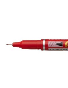 Marcador pentel permanente nfs410 ponta extra fina de 064 mm cor vermelho
