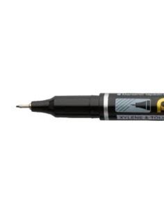 Marcador pentel permanente nfs410 ponta extra fina de 064 mm cor preto