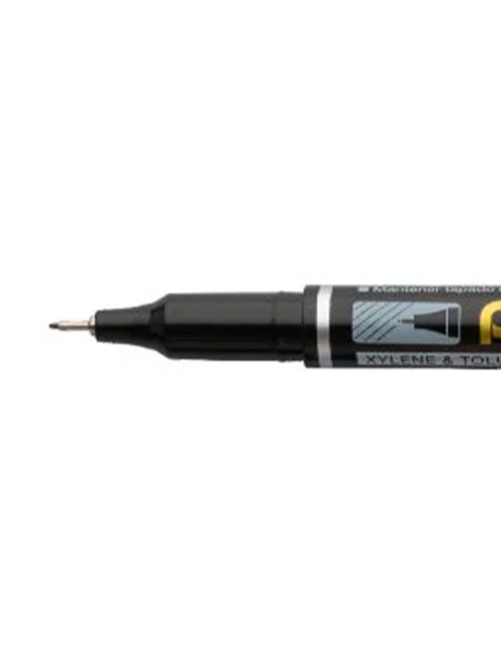 Marcador pentel permanente nfs410 ponta extra fina de 064 mm cor preto