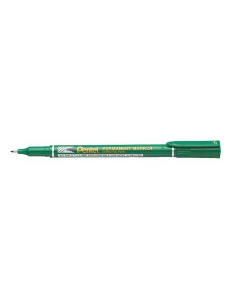 Marcador pentel permanente nf450 ponta fina de 12 mm cor verde